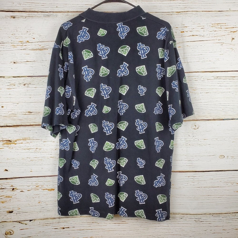 Vintage South Pole Diamond Print Polo Shirt - Picture 4 of 4